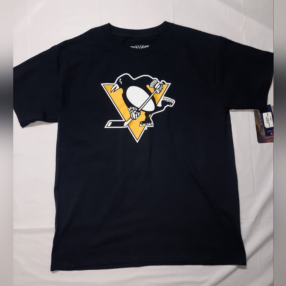 NHL | Pittsburgh Penguins NWT Levelwear Black Penguins Logo Size 10/12